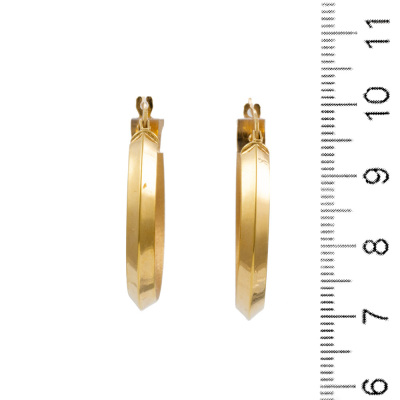 14ct Yellow Gold Hoop Earrings - 3