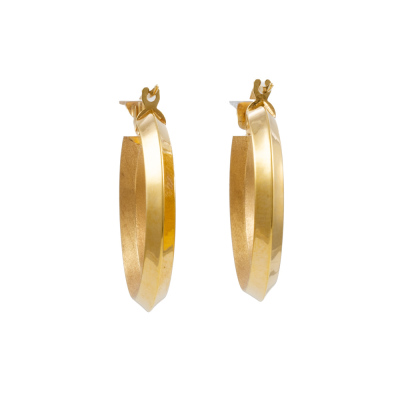 14ct Yellow Gold Hoop Earrings - 4