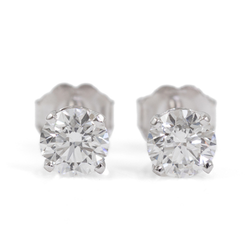 1.00ct Diamond Studs Earrings GIA E VVS1