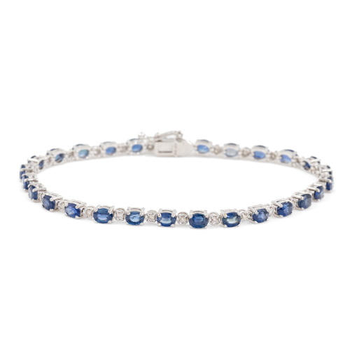 6.43ct Sapphire & Diamond Bracelet