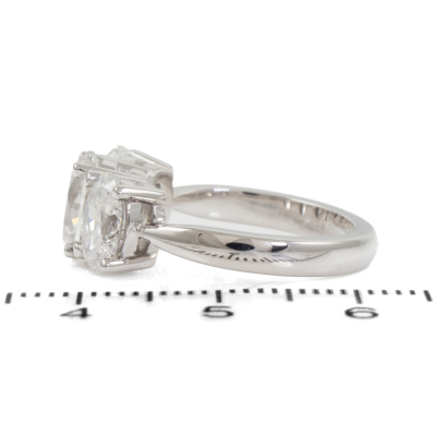 3.50ct Diamond Trilogy Ring GIA E SI2 - 7