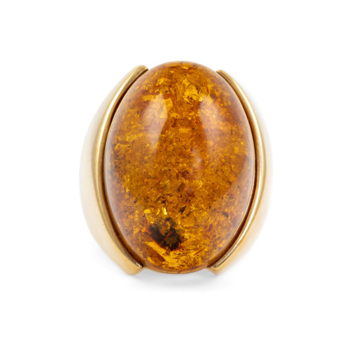 Amber Gold Ring