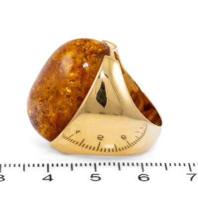 Amber Gold Ring - 3