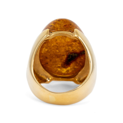 Amber Gold Ring - 4