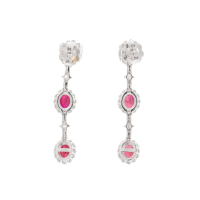 2.00ct Ruby & Diamond Earrings - 5