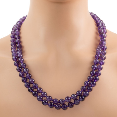 Amethyst Bead Necklace - 4