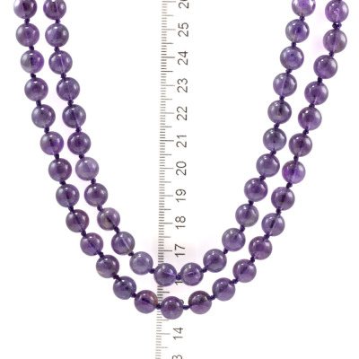 Amethyst Bead Necklace - 7