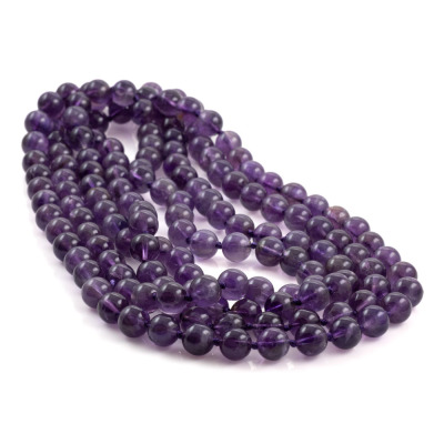 Amethyst Bead Necklace - 8