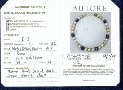 15.01-11.68mm Autore Pearl Necklace - 4