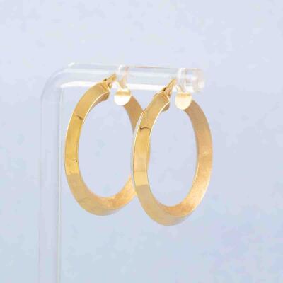 14ct Yellow Gold Hoop Earrings - 5
