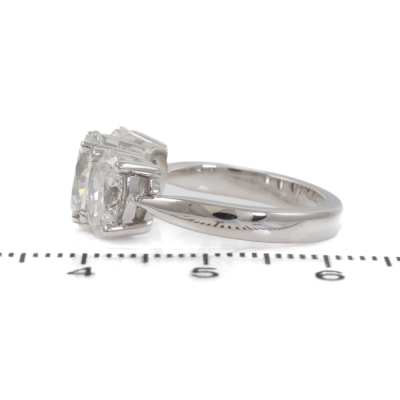 3.50ct Diamond Trilogy Ring GIA E SI2 - 13