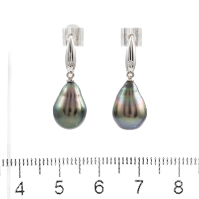 Tahitian Pearl & Diamond Earrings - 2