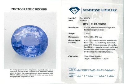 3.56ct Loose Unheated Ceylon Sapphire - 4