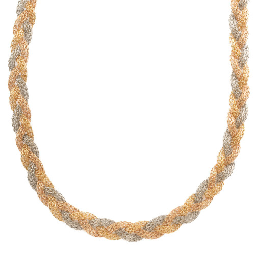 Tri Tone Gold Necklace 15.7g