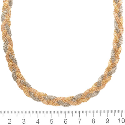 Tri Tone Gold Necklace 15.7g - 2