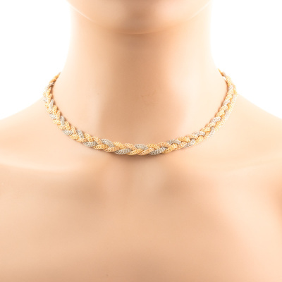 Tri Tone Gold Necklace 15.7g - 4