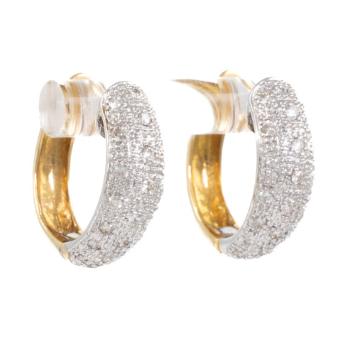 0.40ct Diamond Hoop Earrings