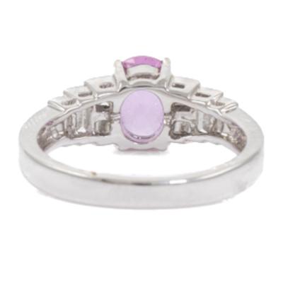 1.18ct Pink Sapphire and Diamond Ring - 4