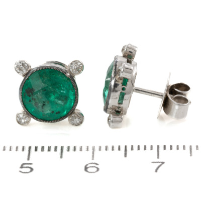 4.00ct Colombian Emerald Earrings - 3