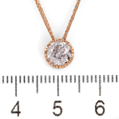 0.88ct Argyle Pink Diamond Pendant - 2