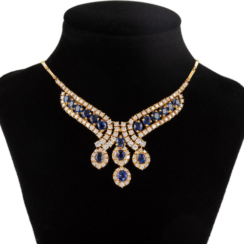 4.50ct Sapphire and Diamond Necklace