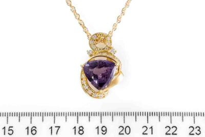 9.00ct Amethyst and Diamond Pendant - 2