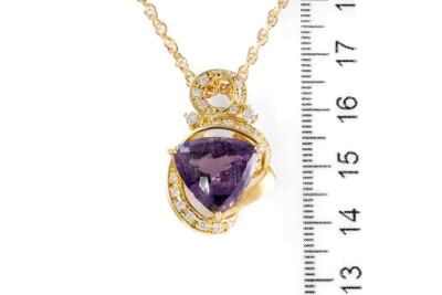 9.00ct Amethyst and Diamond Pendant - 3