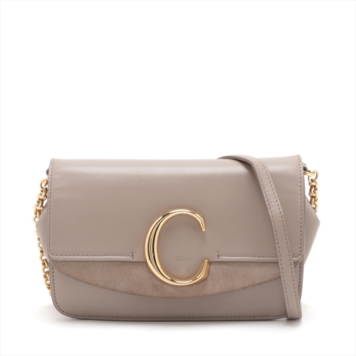 Chloe Suede C Chain/Clutch Bag