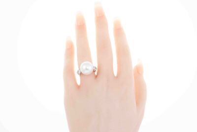 14.3mm South Sea Pearl & Diamond Ring - 5