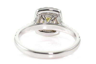 1.01ct Fancy Yellow Diamond Ring GIA - 4