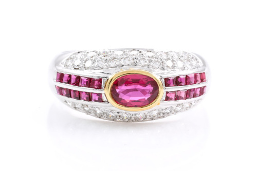 0.64ct Ruby & Diamond Ring