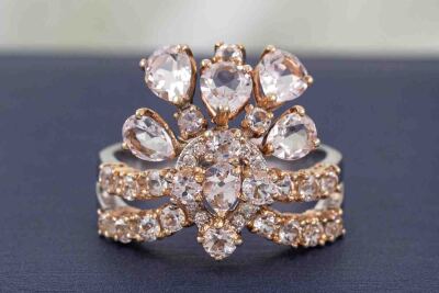 1.50ct Morganite and Diamond Ring 4.6g - 7