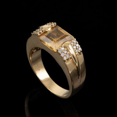 2.00ct Citrine and Diamond Ring 8.4g - 5