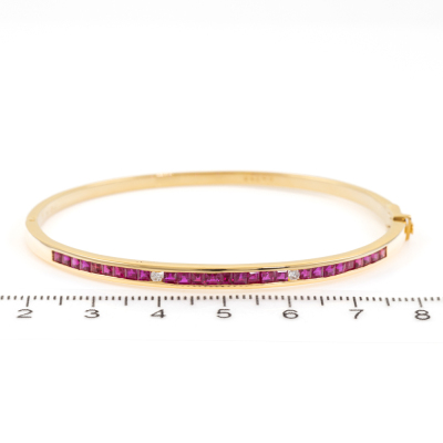 1.00ct Ruby & Diamond Bangle - 2