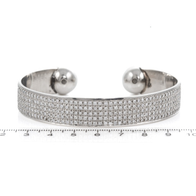 8.08ct Diamond Bangle in Platinum 111.2g - 2