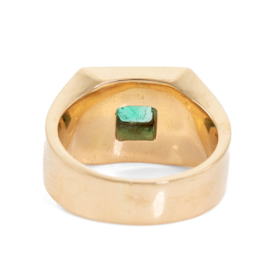 0.58ct Emerald & Diamond Mens Ring 23.3g - 5