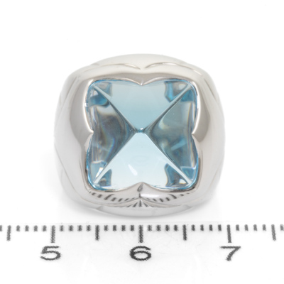 Bvlgari Blue Topaz Pyramid Ring - 2