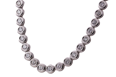 7.54ct Round Diamond Necklace 39.9g - 6