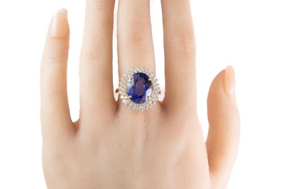 8.52ct Tanzanite and Diamond Ring - 7