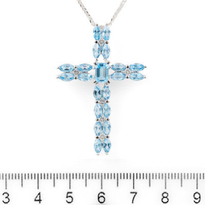 4.11ct Aquamarine and Diamond Pendant - 2