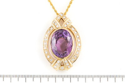 19.03ct Amethyst and Diamond Pendant - 2