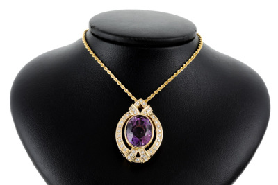 19.03ct Amethyst and Diamond Pendant - 7