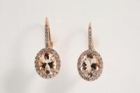 2.93ct Morganite and Diamond Earrings