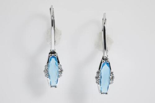 1.38ct Topaz and Diamond Earrings