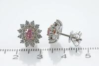 0.67ct Centre Fancy Intense Purple-Pink Diamond Earrings GIA - 5