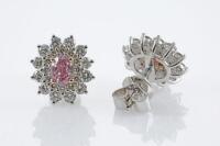 0.67ct Centre Fancy Intense Purple-Pink Diamond Earrings GIA - 6