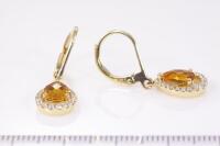 1.22ct Citrine and Diamond Earrings - 3