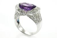 Amethyst and Diamond Ring