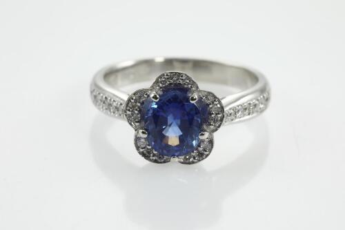 1.50ct Sapphire and Diamond Ring