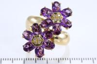 Amethyst and Diamond Ring - 2